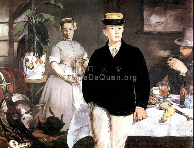 Breakfast in the Studio (the Black Jacket) - 爱德华·马奈